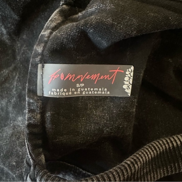 Free People Hot Shot Mini Dress in Acid Wash Black NWOT XS Small Medium - Picture 12 of 12